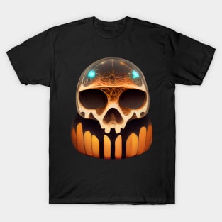 Pumpkin Skull Halloween T-Shirt